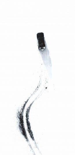 [2436x1125]轨迹 行驶 汽车 线路 雪地 白色 苹果手机壁纸图片