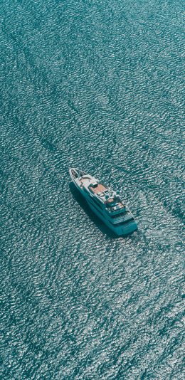 [2436x1125]轮船 大海 海浪 游轮 苹果手机壁纸图片