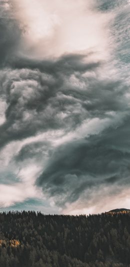 [2436x1125]郊外 天空 云层 植被 自然美景 苹果手机壁纸图片