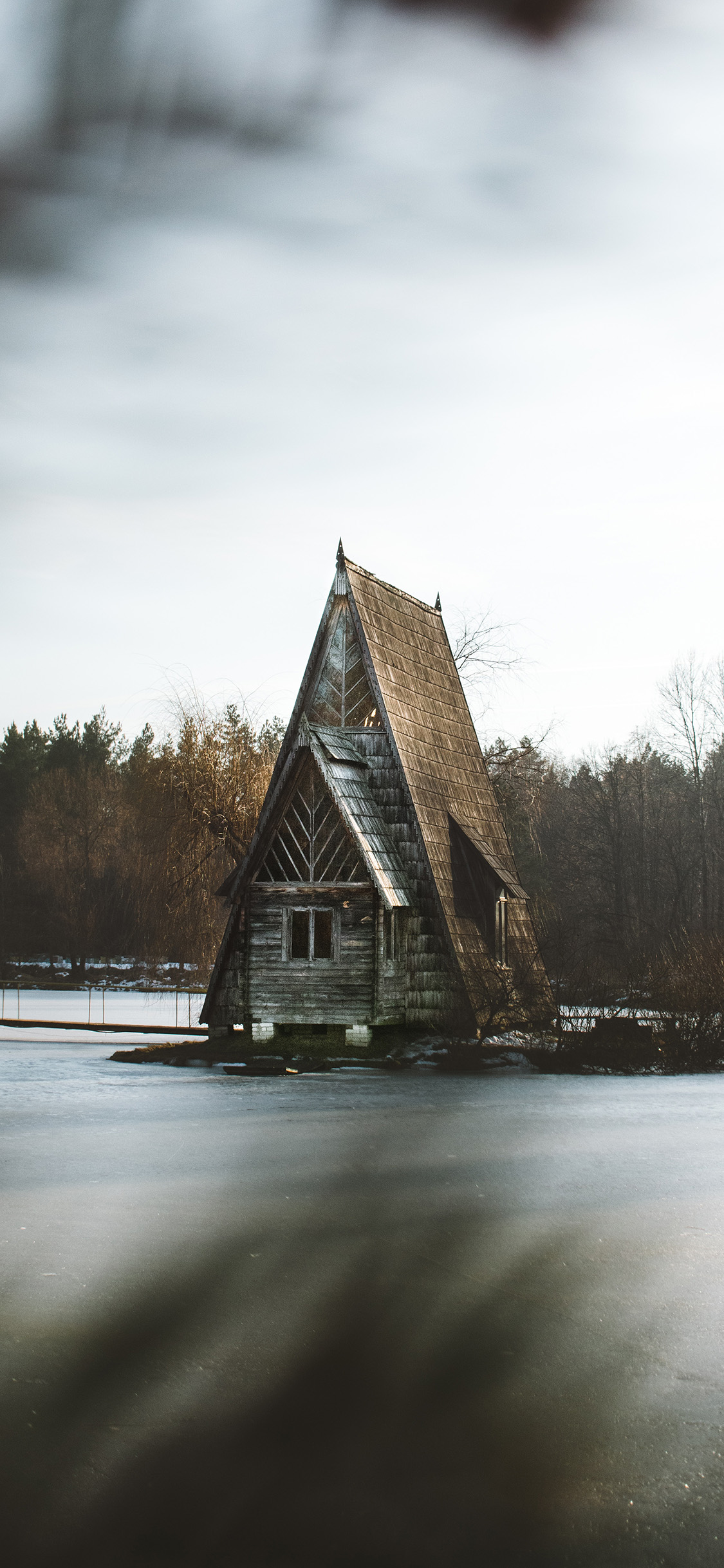 [2436×1125]郊外 小屋 建筑 静谧 唯美 苹果手机壁纸图片