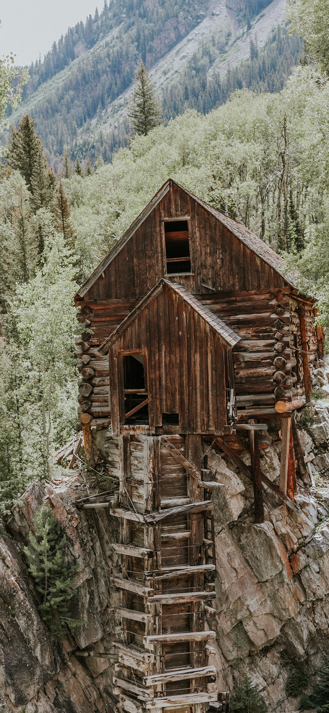 [2436×1125]郊外 建筑 小木屋 自然 苹果手机壁纸图片