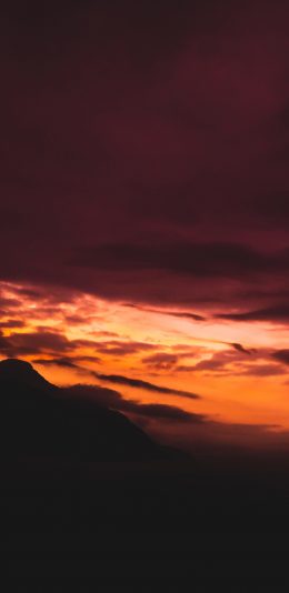 [2436x1125]郊外 美景 云层  晚霞 苹果手机壁纸图片