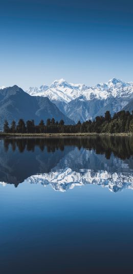 [2436x1125]郊外 自然 山河美景 倒映 苹果手机壁纸图片