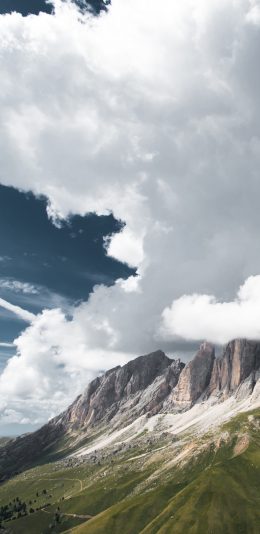 [2436x1125]郊外 自然美景 天空 山峰 苹果手机壁纸图片