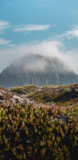 [2436x1125]郊外 蓝天白云 山峰 绿植 自然 苹果手机壁纸图片