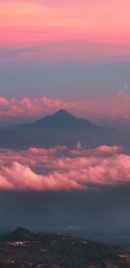[2436x1125]金色 遥望 彩霞云彩 苹果手机壁纸图片
