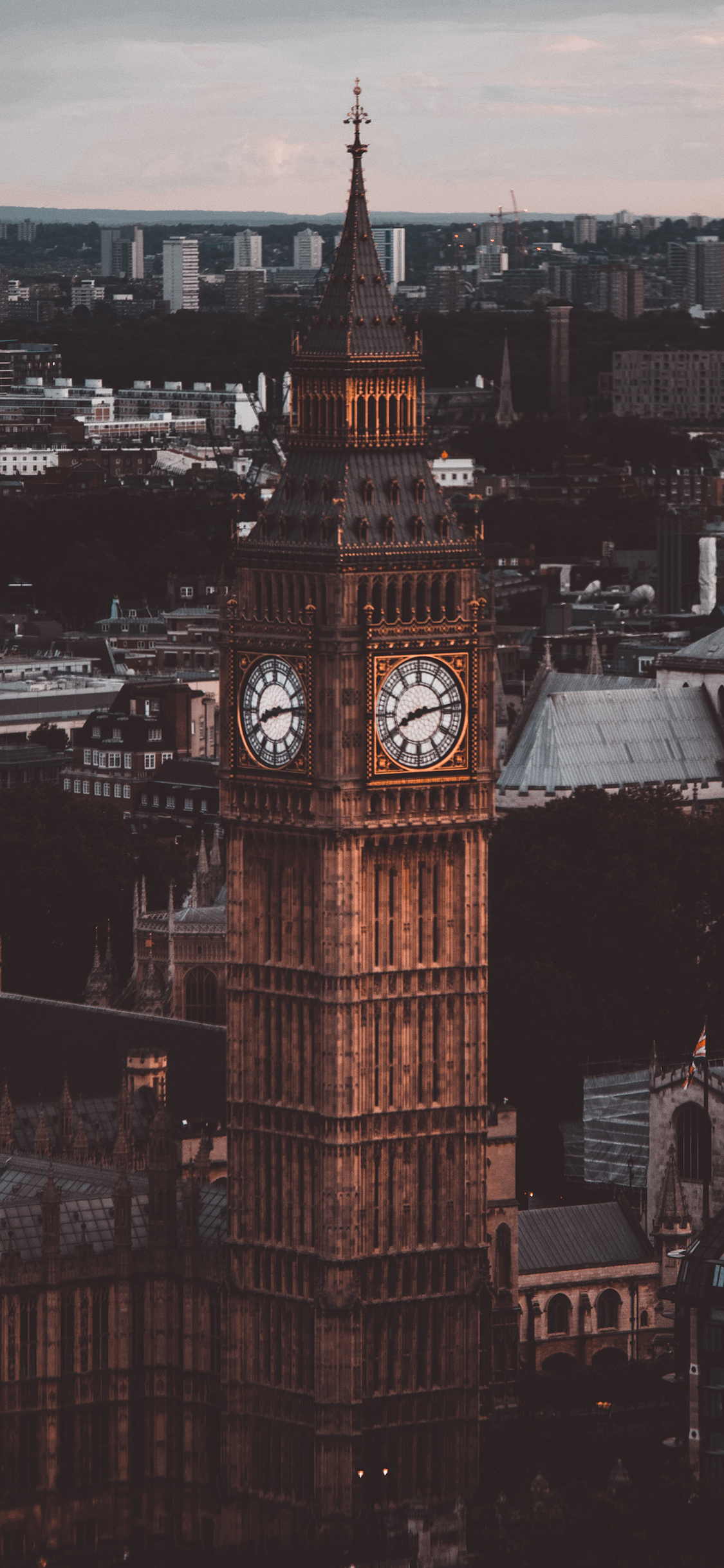 [2436×1125]钟楼 欧式 异域 建筑 标志性 苹果手机壁纸图片