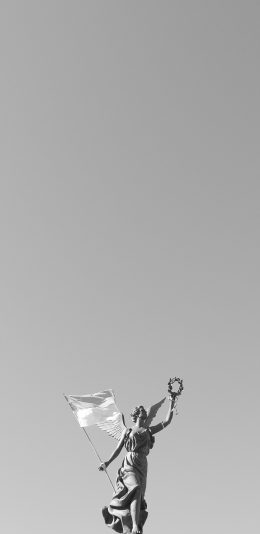 [2436x1125]雕塑 雕刻 寓意 自由 苹果手机壁纸图片