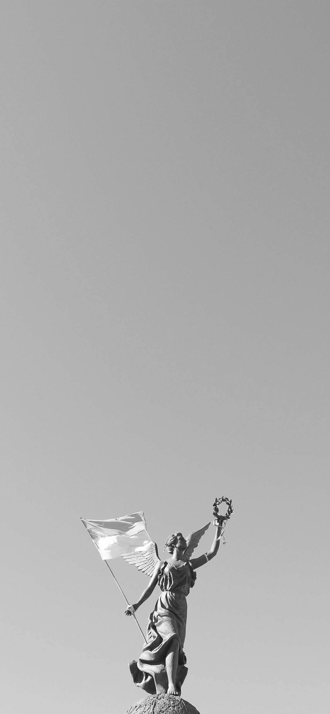 [2436×1125]雕塑 雕刻 寓意 自由 苹果手机壁纸图片