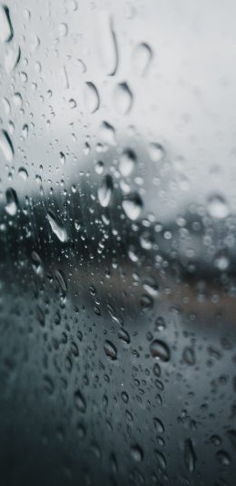 [2436x1125]雨水 玻璃 窗户 水滴 苹果手机壁纸图片