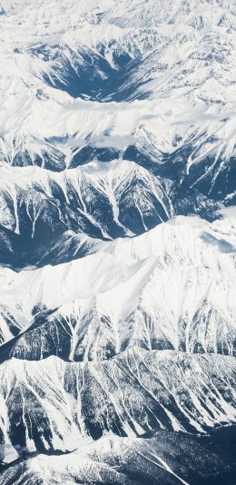 [2436x1125]雪山 山川 大自然 冬季 苹果手机壁纸图片