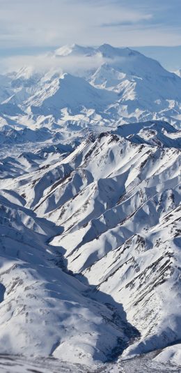 [2436x1125]雪山 山脉 山峰 白色 苹果手机壁纸图片