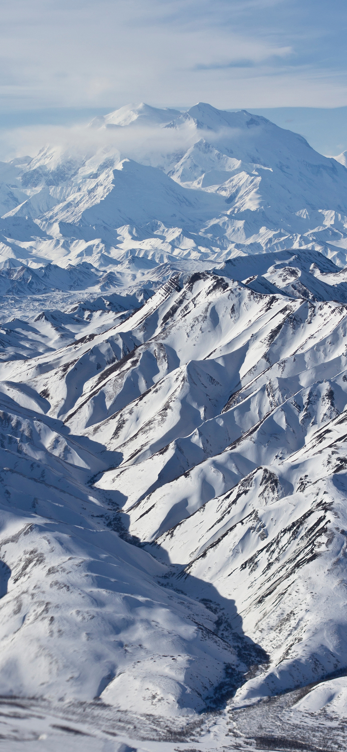 [2436×1125]雪山 山脉 山峰 白色 苹果手机壁纸图片