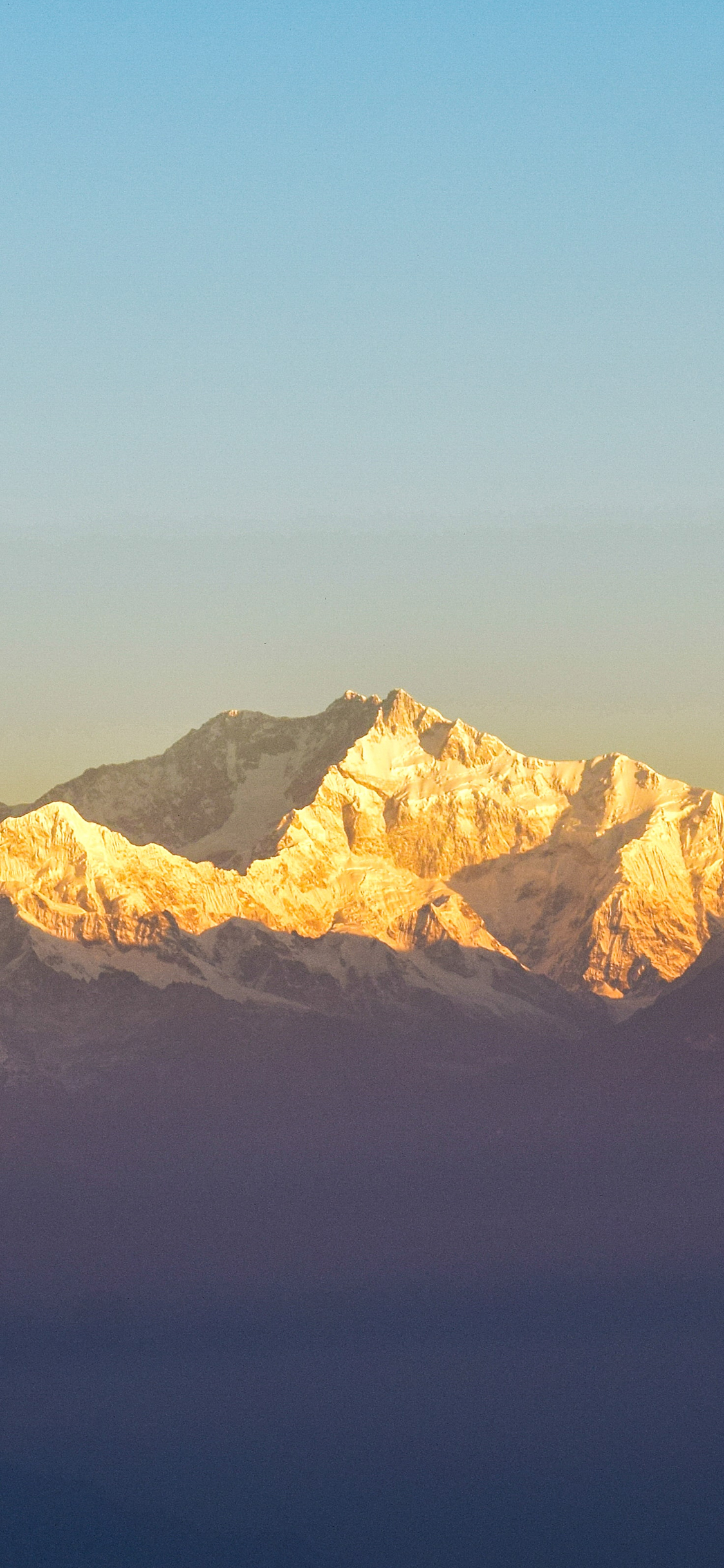 [2436×1125]雪山 山脉 阳光 大自然 苹果手机壁纸图片