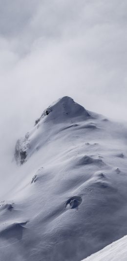 [2436x1125]雪山 白色 山峰 寒冷 苹果手机壁纸图片