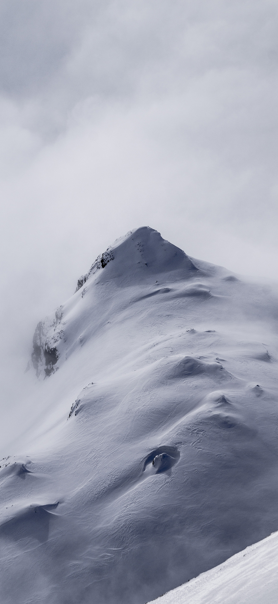 [2436×1125]雪山 白色 山峰 寒冷 苹果手机壁纸图片