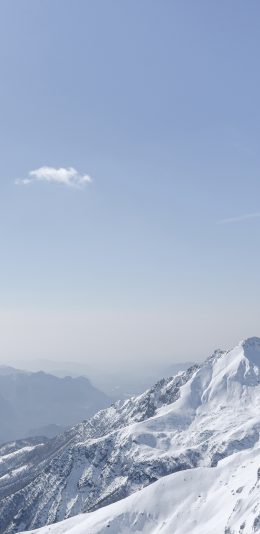 [2436x1125]雪山 积雪 天空 山峰 苹果手机壁纸图片