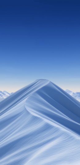 [2436x1125]雪山 蓝色 曲线 寒冷 苹果手机壁纸图片