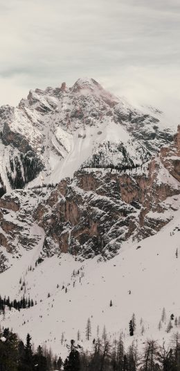 [2436x1125]雪山 雪景 山顶 白雪皑皑 苹果手机壁纸图片