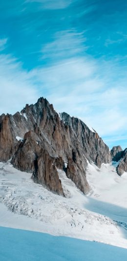 [2436x1125]雪峰 雪山 天空 唯美 苹果手机壁纸图片