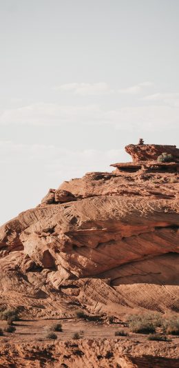 [2436x1125]风力侵蚀 岩石 山体 地貌 苹果手机壁纸图片