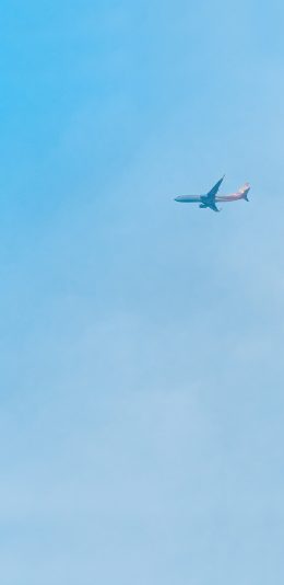 [2436x1125]飞机 天空 蓝色 航空 飞行 苹果手机壁纸图片