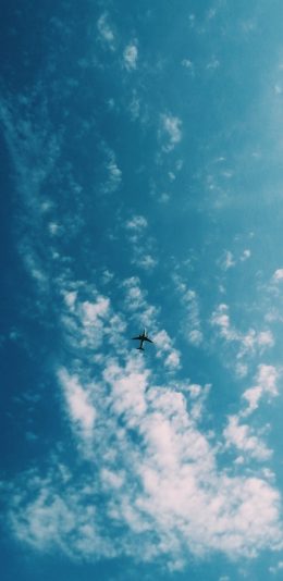 [2436x1125]飞机 飞行 天空 蓝色 航空 苹果手机壁纸图片