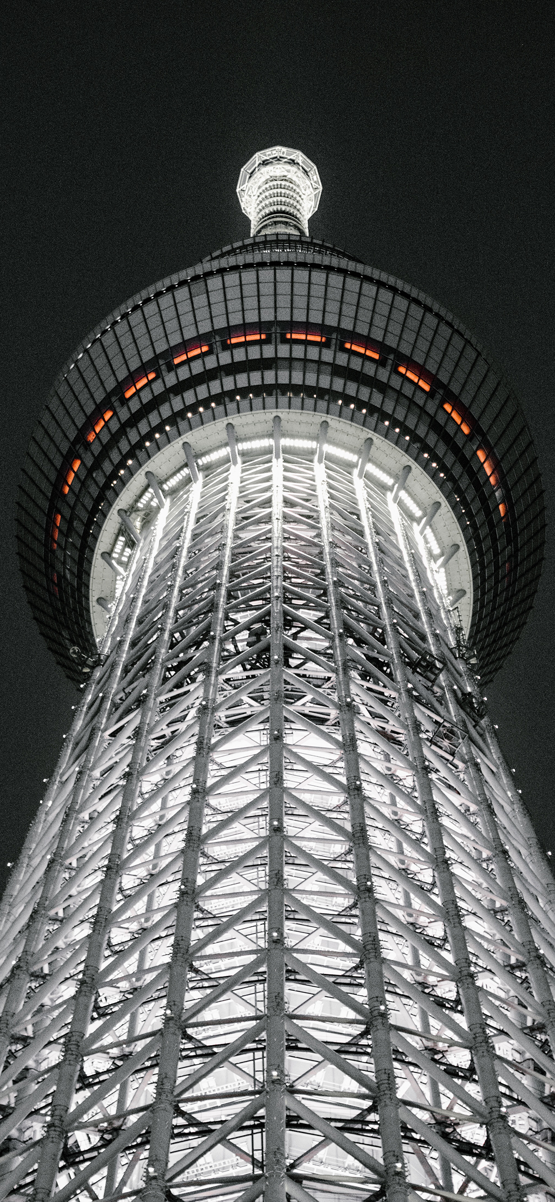 [2436×1125]高楼 建筑 结构 灯光 苹果手机壁纸图片