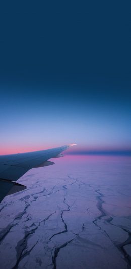 [2436x1125]高空 飞机 机翼 航空 飞行 苹果手机壁纸图片