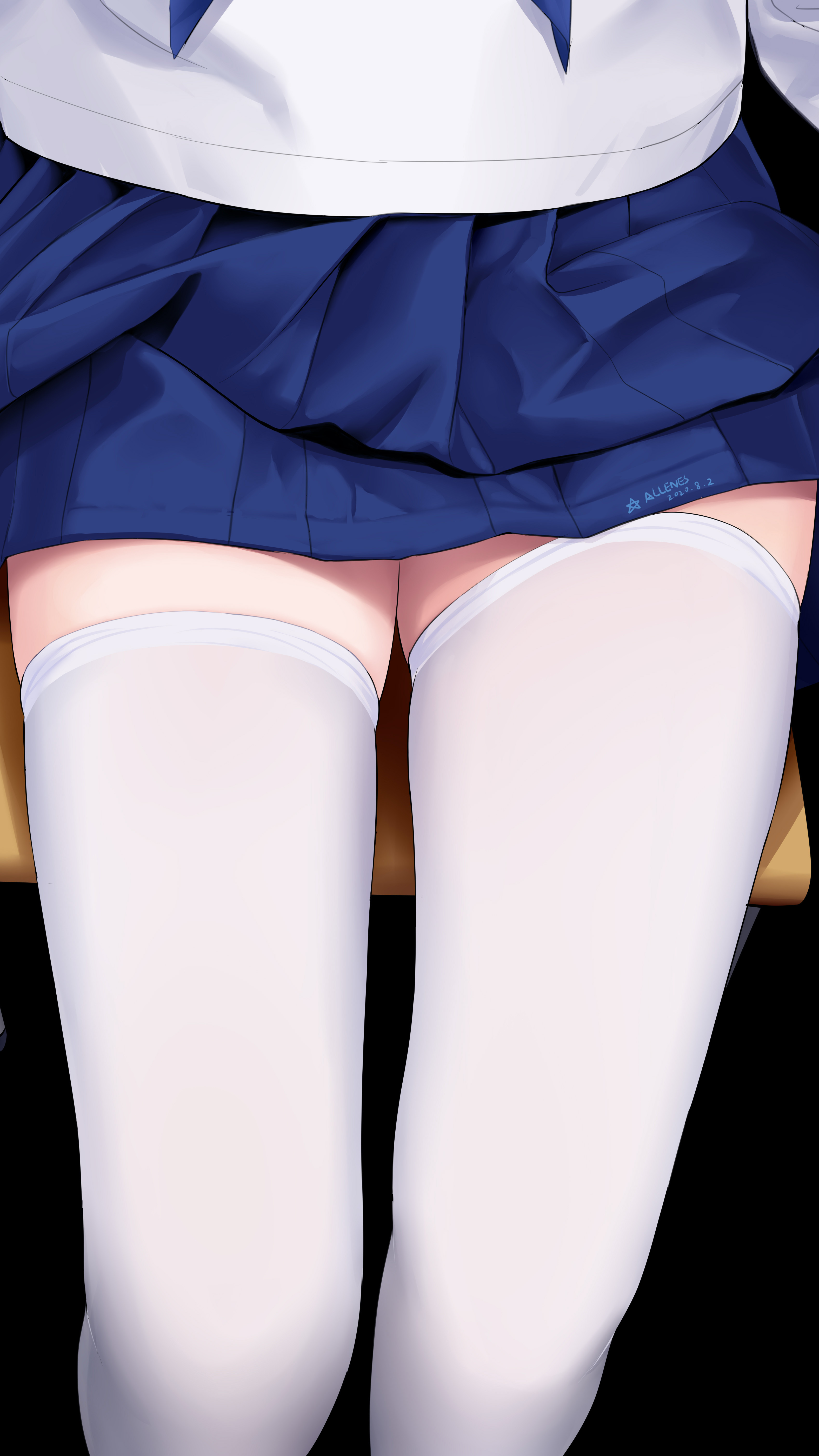 满足所有分辨率手机的白丝袜学生妹子美腿高清手机壁纸