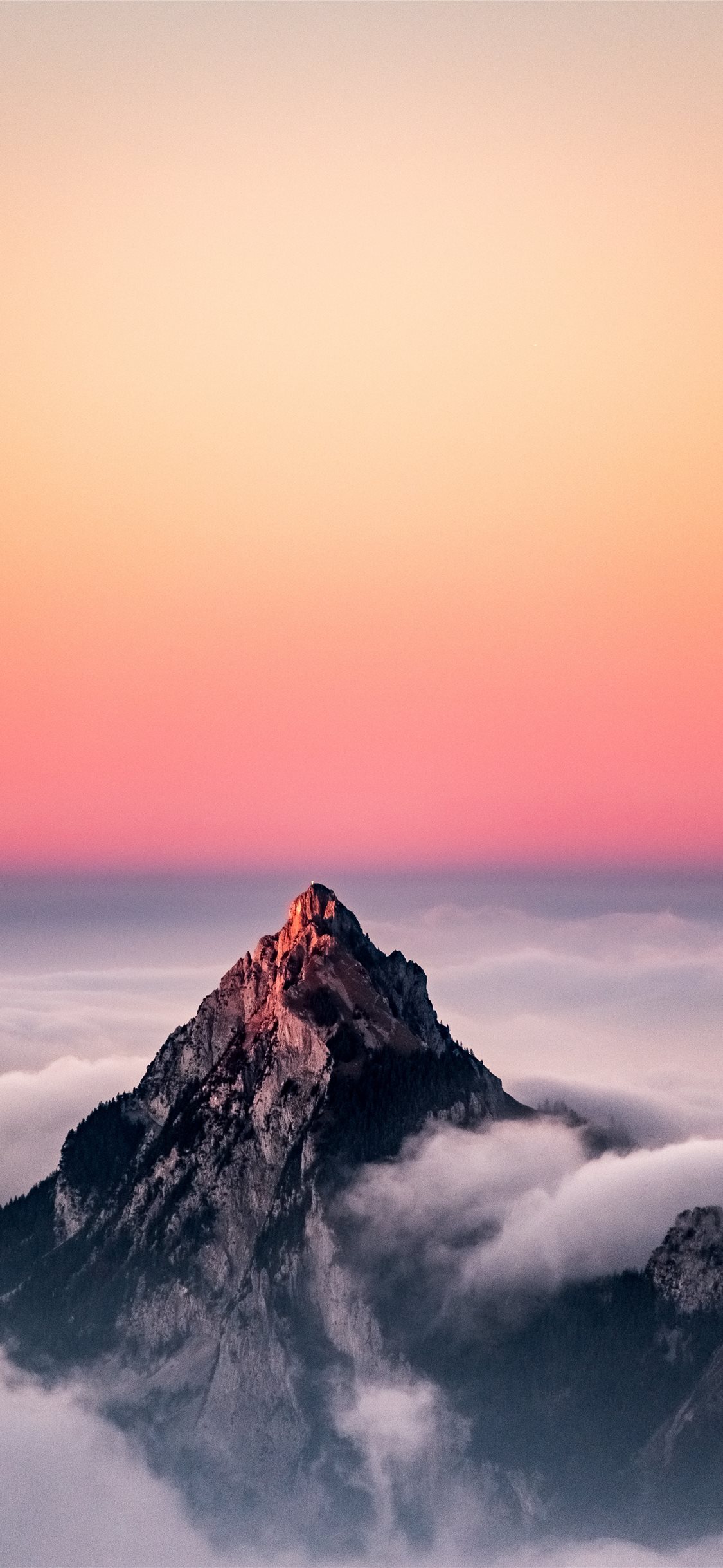 云海，大山和唯美的霞光高清手机壁纸