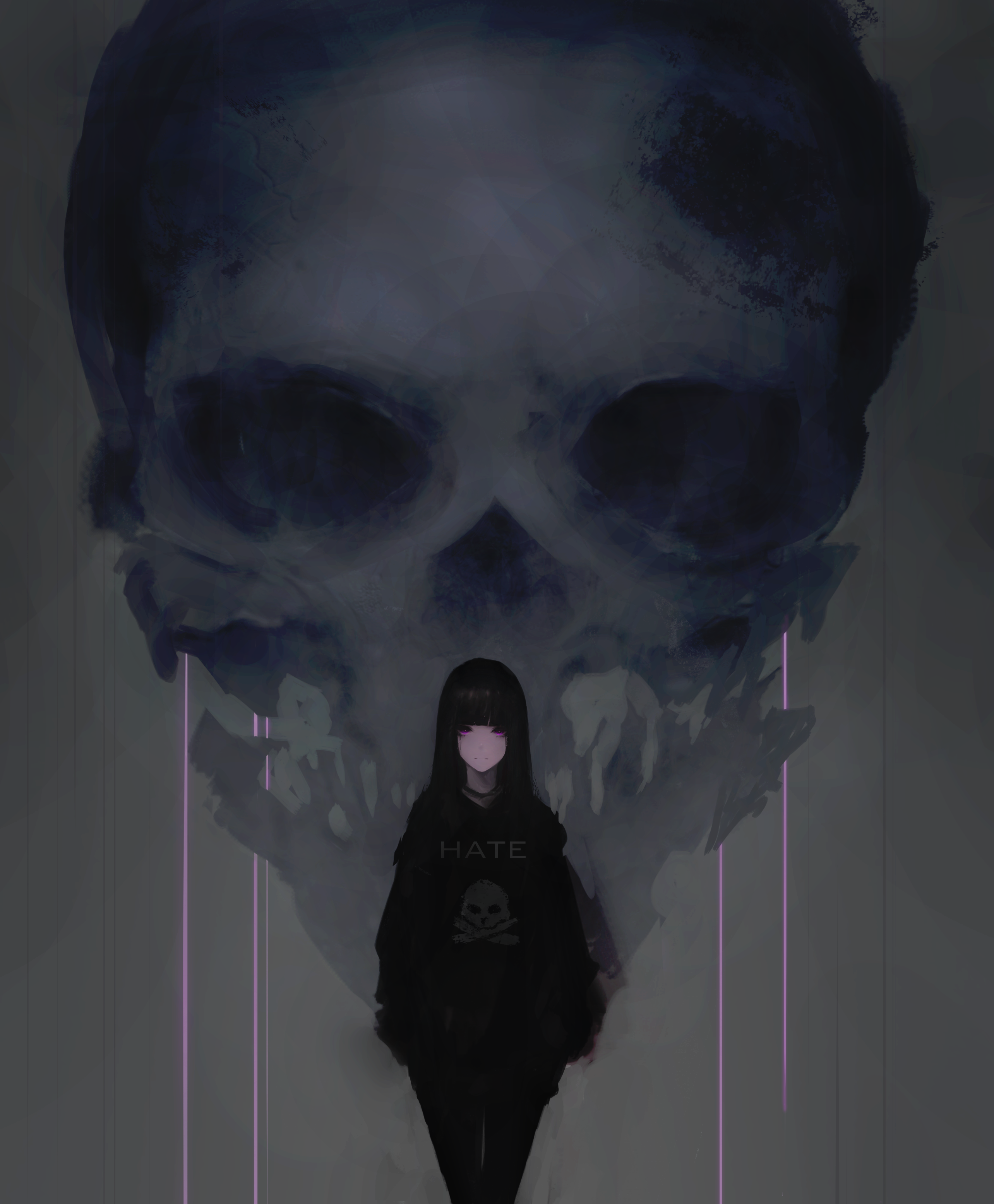 2K骷髅头背景壁纸