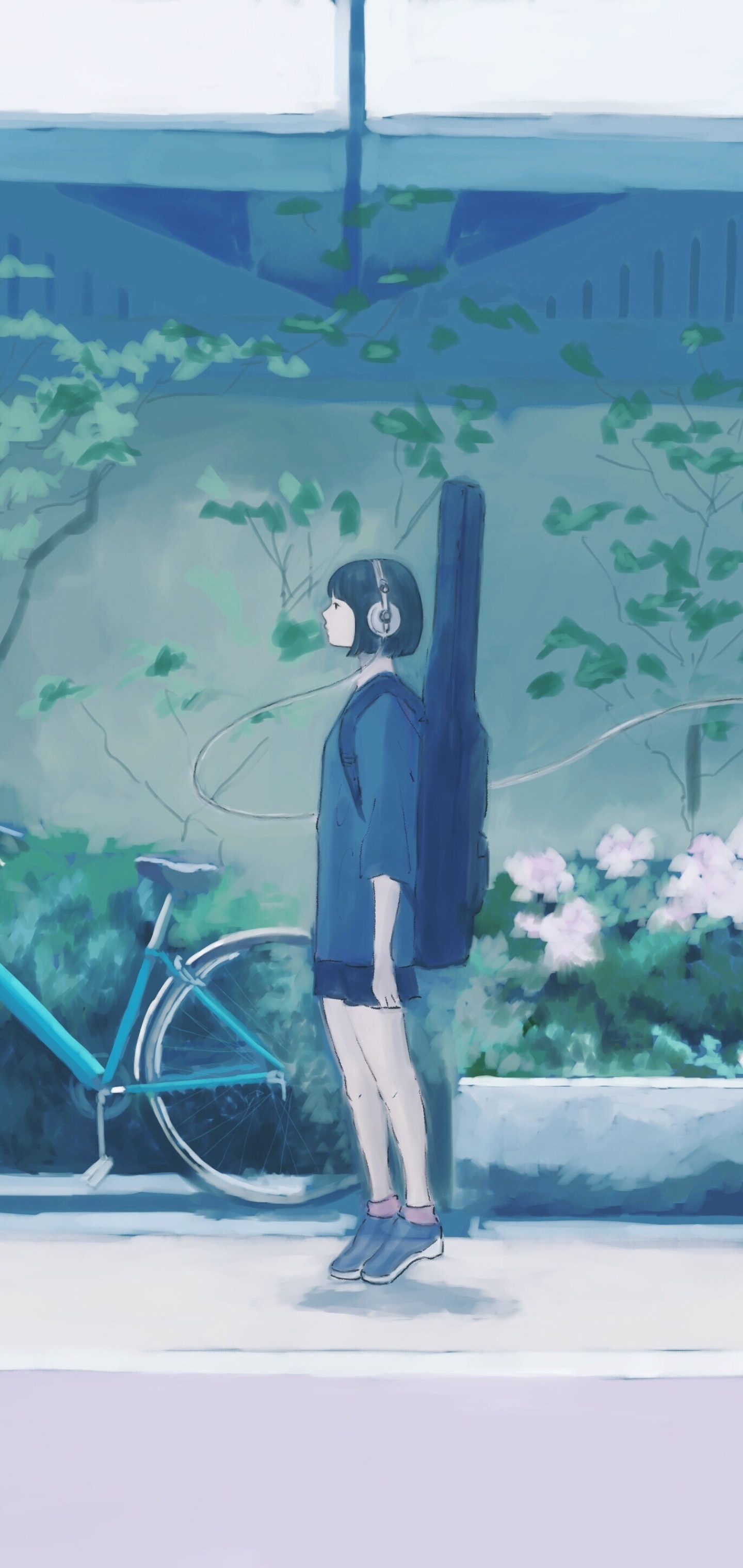 可爱女生绘画壁纸