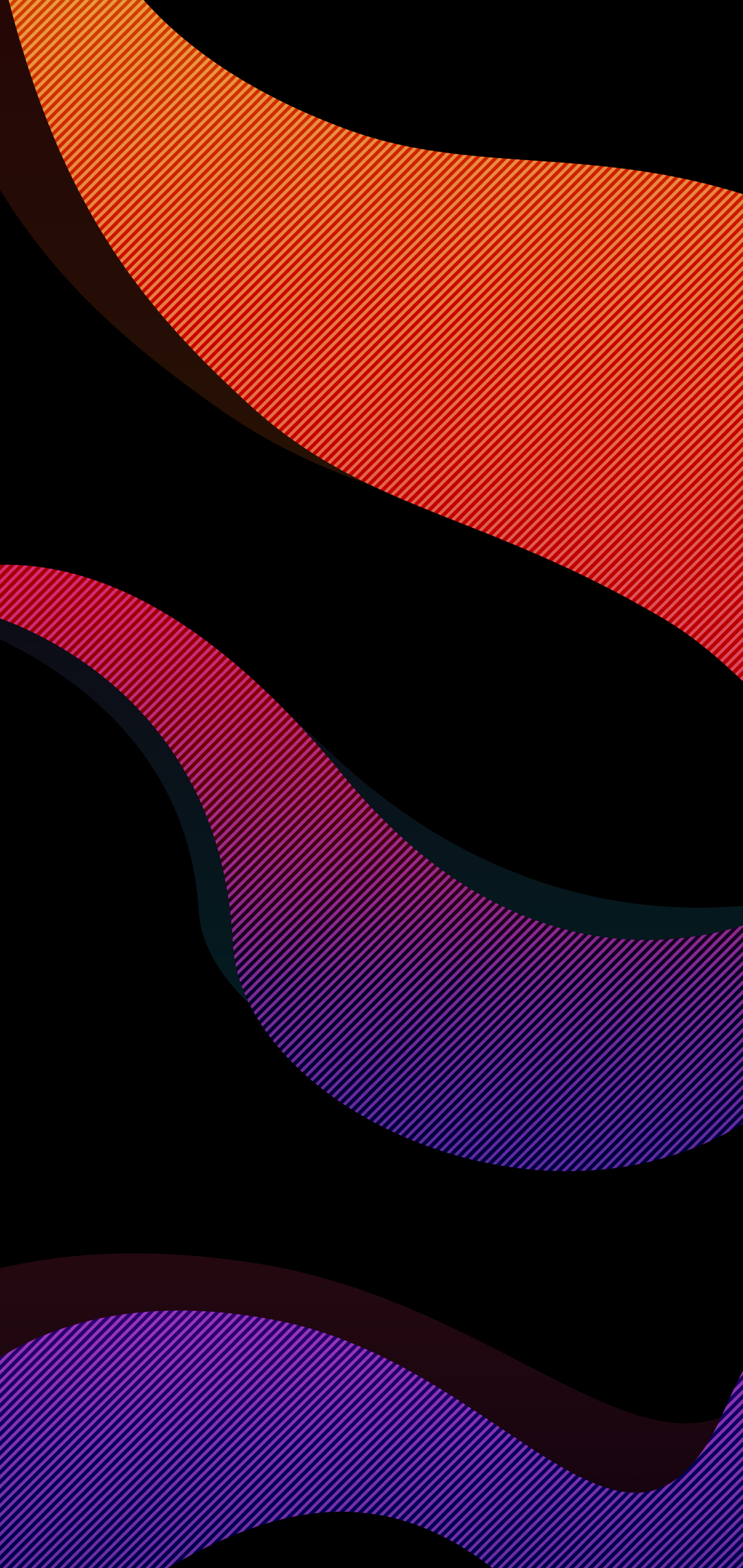 抽象形状黑色省电4K全面屏手机壁纸