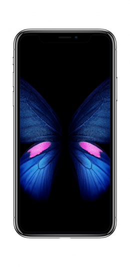 三星galaxy fold内置壁纸-蝴蝶 息屏状态 蓝色