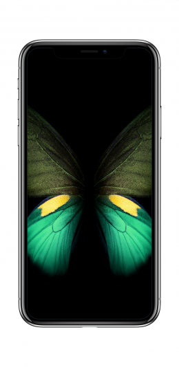 三星galaxy fold内置壁纸-蝴蝶 息屏状态 绿色