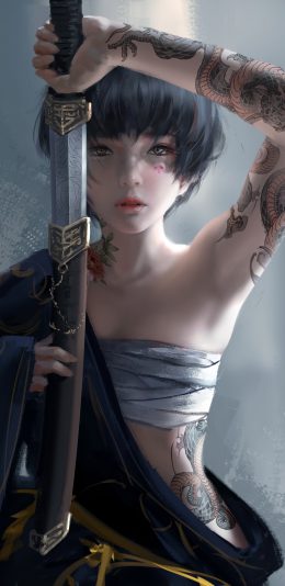 鬼刀小绿拔剑4k手机壁纸