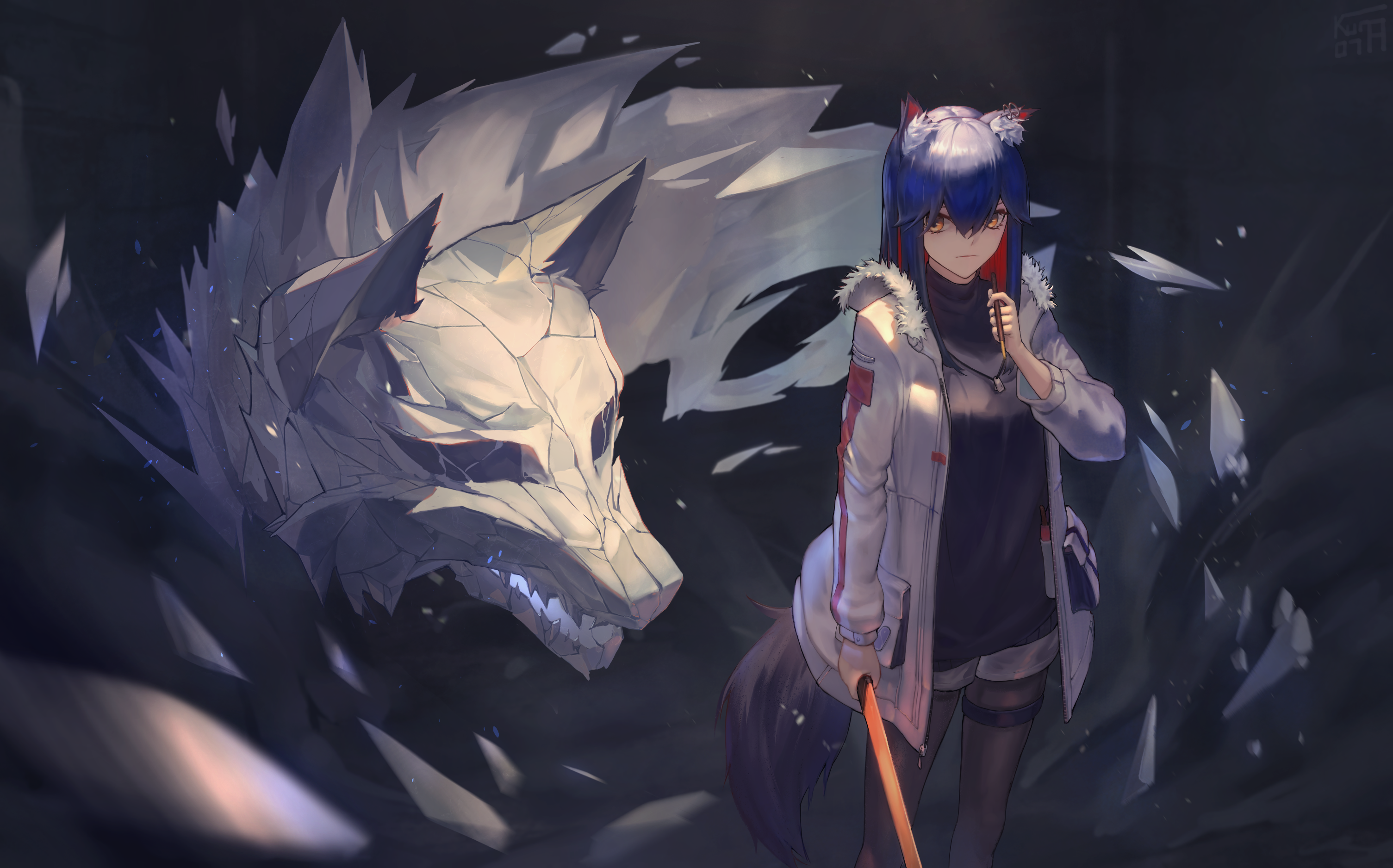 《明日方舟》德克萨斯2k电脑桌面壁纸