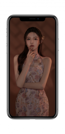碎花裙好看身材养眼美女4k手机壁纸2160x3840