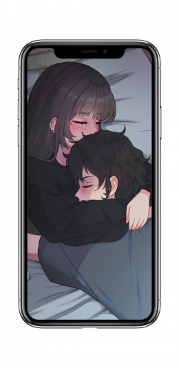 动漫男女情侣抱在一起