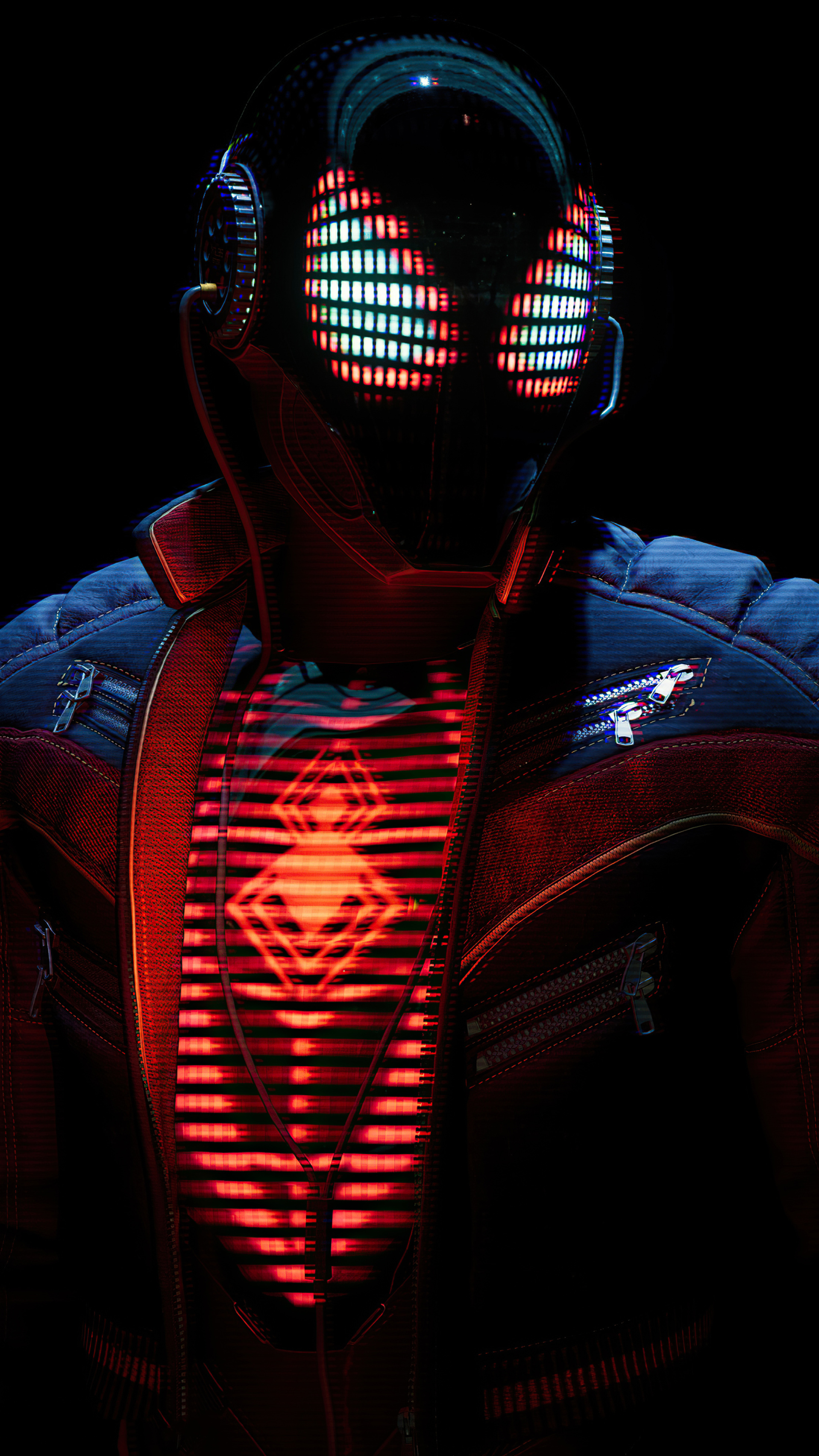 蜘蛛侠 黑色背景 适合三星s8 4K手机壁纸