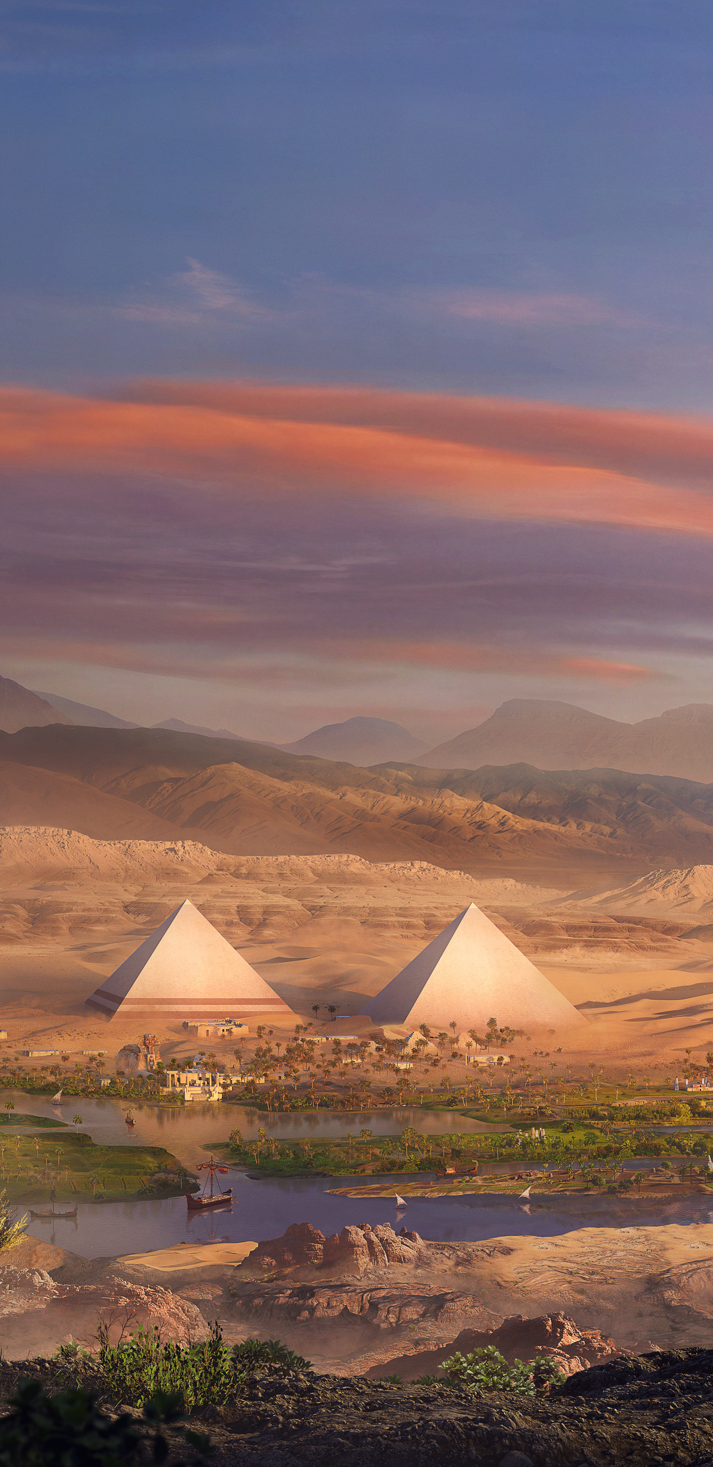 超清2K手机壁纸(2960×1440)Assassin’s Creed Origins刺客信条：起源游戏壁纸