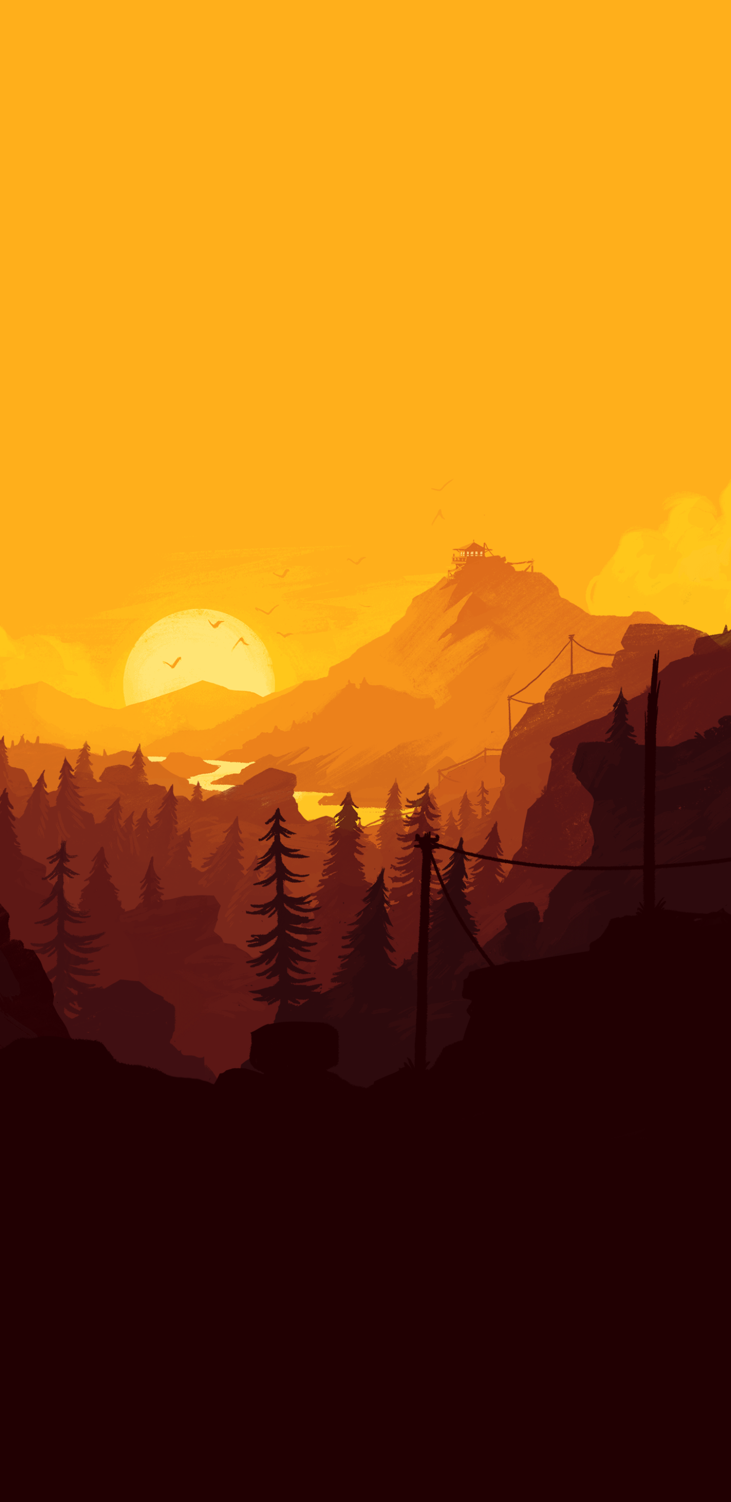 [2960×1440 2K手机壁纸]Firewatch看火人