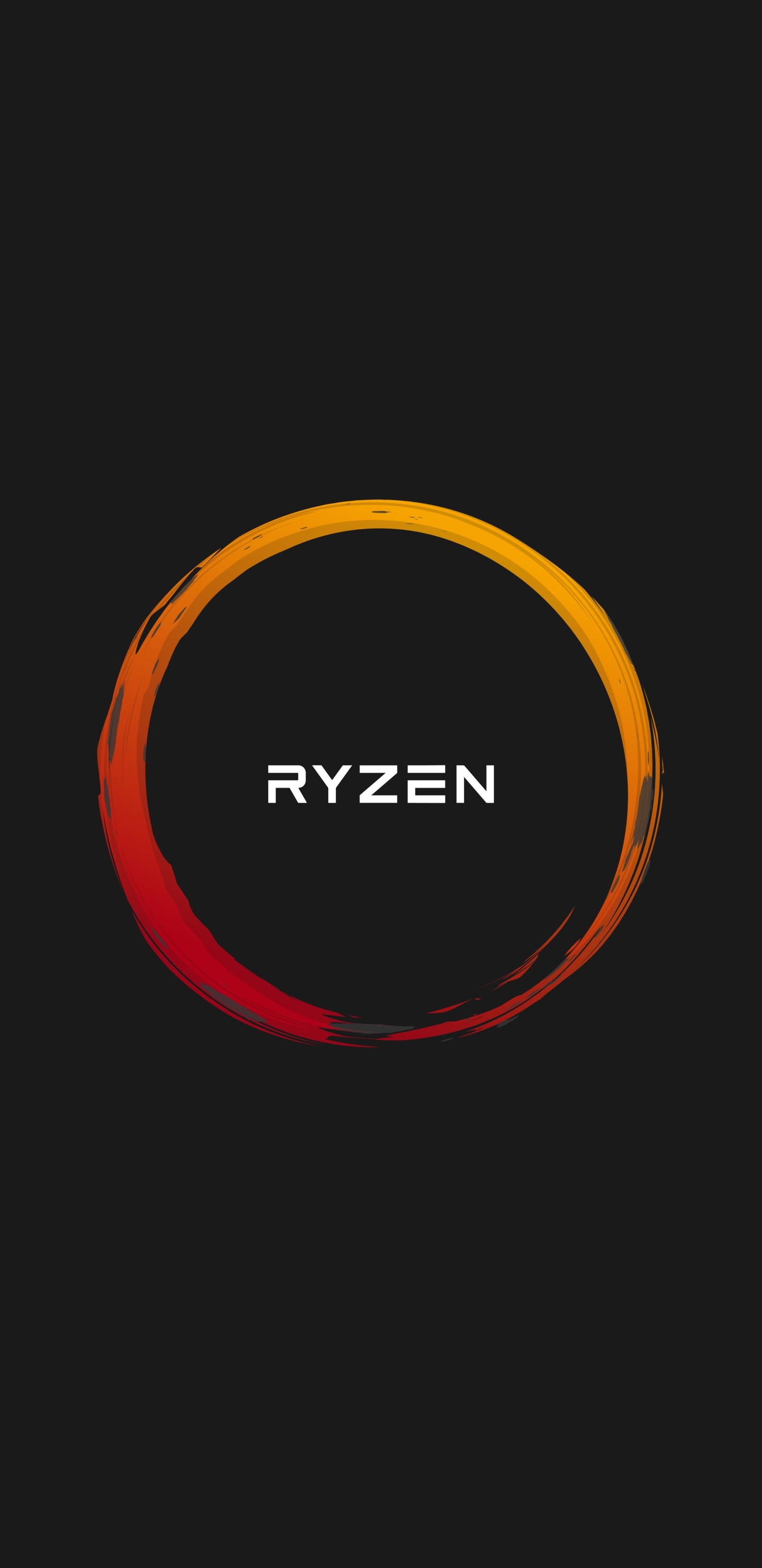 AMD Ryzen品牌LOGO壁纸 (1440×2960)