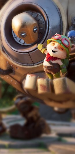 League Of Legends: Wild Rift (1440x3200)提莫和机器人 英雄联盟 LOL 游戏壁纸