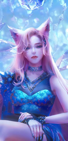 LOL英雄联盟九尾妖狐 KDA ALL OUT 同人 阿狸4k手机壁纸2160x3840