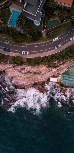 海岸线的美景3200x1440手机壁纸