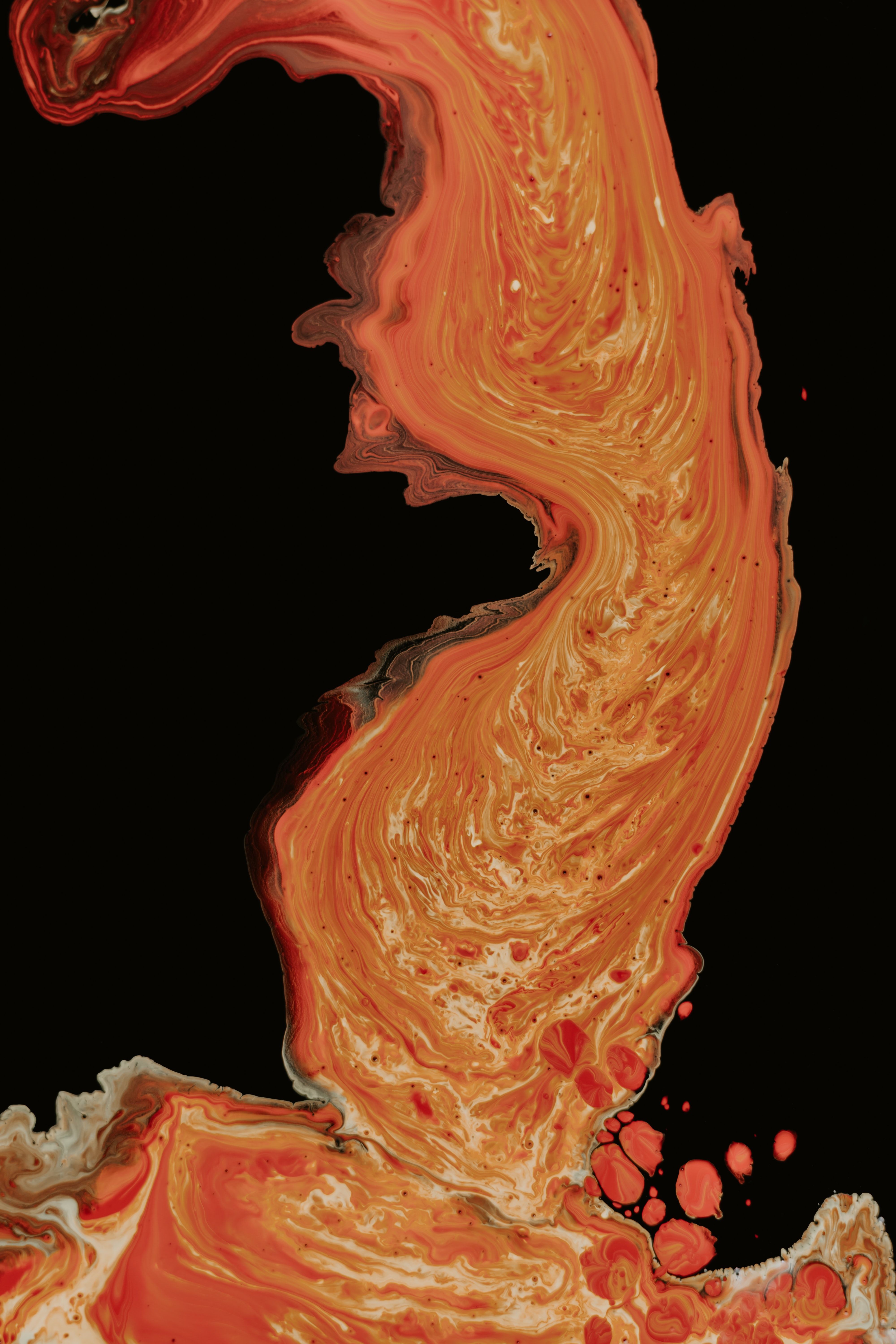 黑色省电抽象图案6K手机壁纸