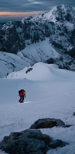 3200x1440手机壁纸 雪峰探险