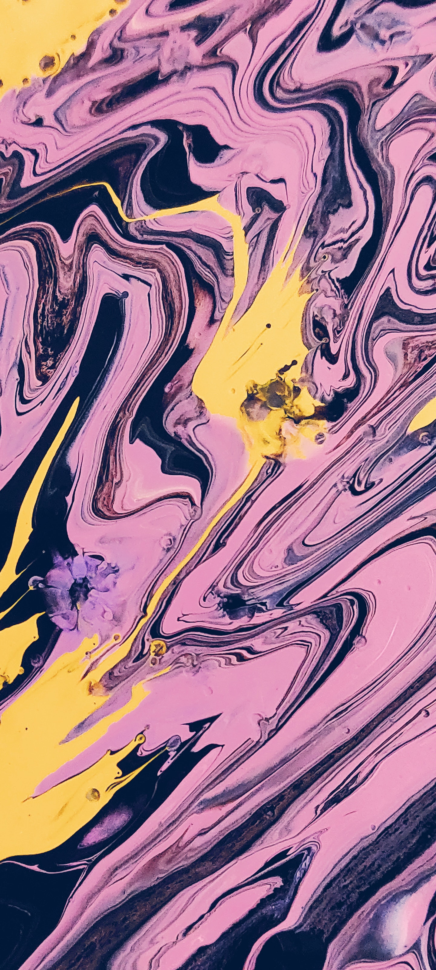 抽象彩色波纹手机壁纸图片 3200×1440